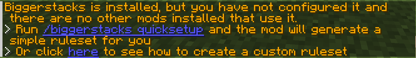 Bigger Stacks is not configured